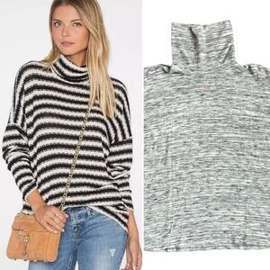 NWT Michael Lauren Marshall Drop Shoulder Lightweight Turtleneck Sweater Top M